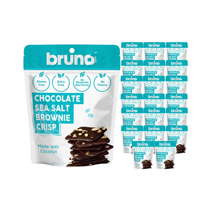 bruno snack クリスピーシーソルトブラウニー 60g 24袋セット グルテンフリー 低GI食品 クランチ ダイエット お菓子 ヘルシー