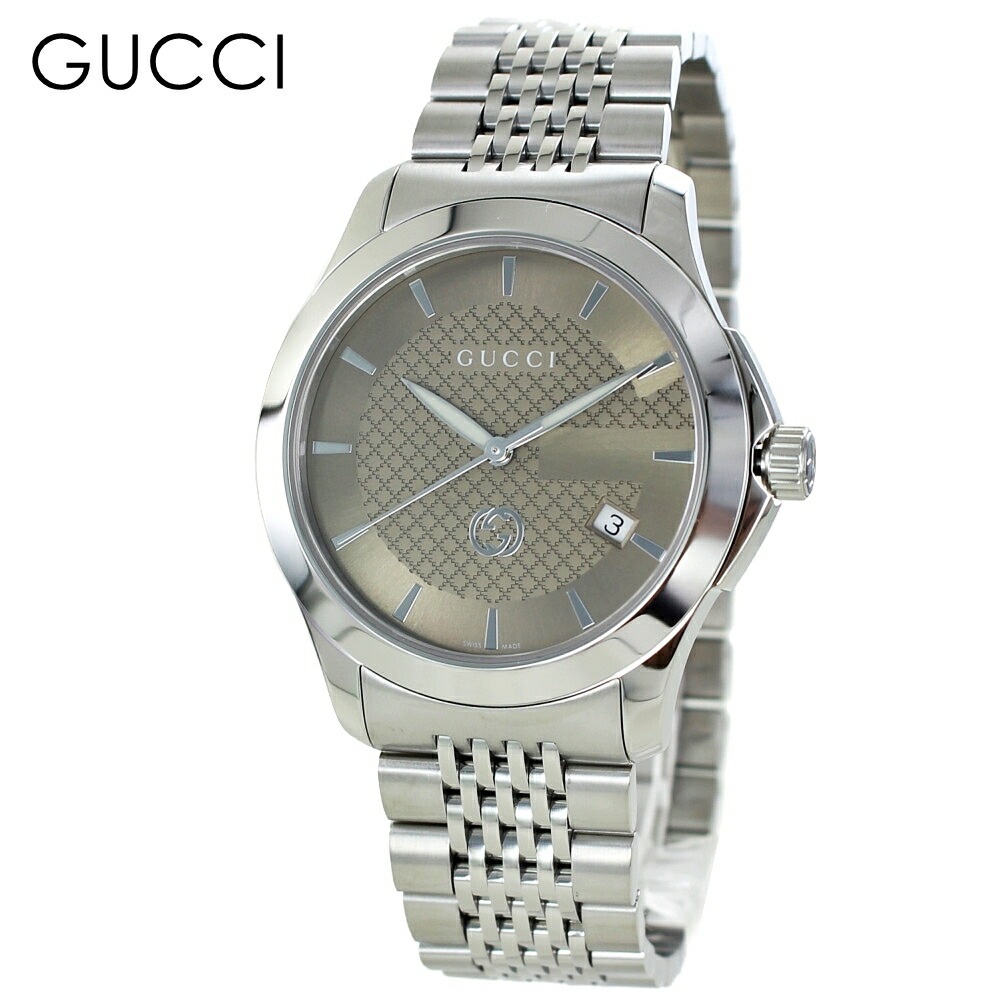 グッチ 腕時計 手表 メンズ 腕時計収納ケース 付き 40代 50代 男性 グッチ時計 Gタイムレス ブランド おしゃれ プレゼント 誕生日 記念日 gucci ブラウン シルバー ポイント消化