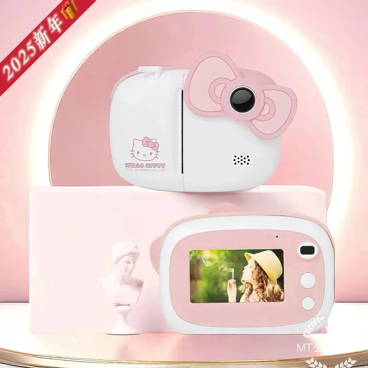 【正規品】新入荷！キティちゃん キッズカメラ インスタントカメラ 4800万画素 プリントカメラ 日本製センサー 前後ダブルカメラ 1080P 自撮り録画 WIFI ミニカメラ 子供カメラ 13,356円