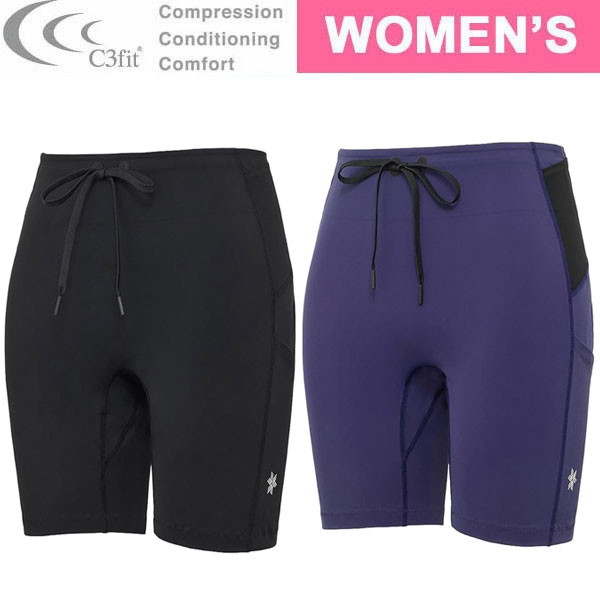 C3fit シースリーフィット STORAGE HF TIGHTS ストレージハーフタイツ レディース GCW06171