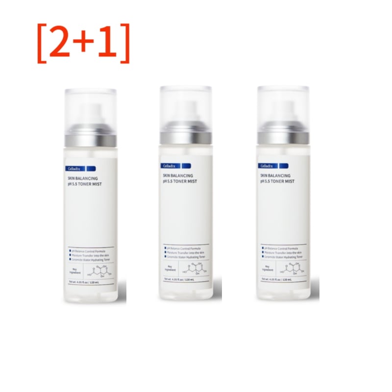 韓国コスメ[2+1]スキンバランシング pH 5.5 トナーミスト 肌鎮静 120ml