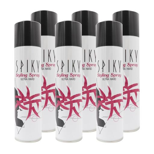 イリヤ スパイキー スタイリング スプレー ウルトラ ハード 無香料 速乾 最強 キープ 前髪 レディース メンズ 白くならない バレエ 日本舞踊 1日中崩れない (250g × 6本)