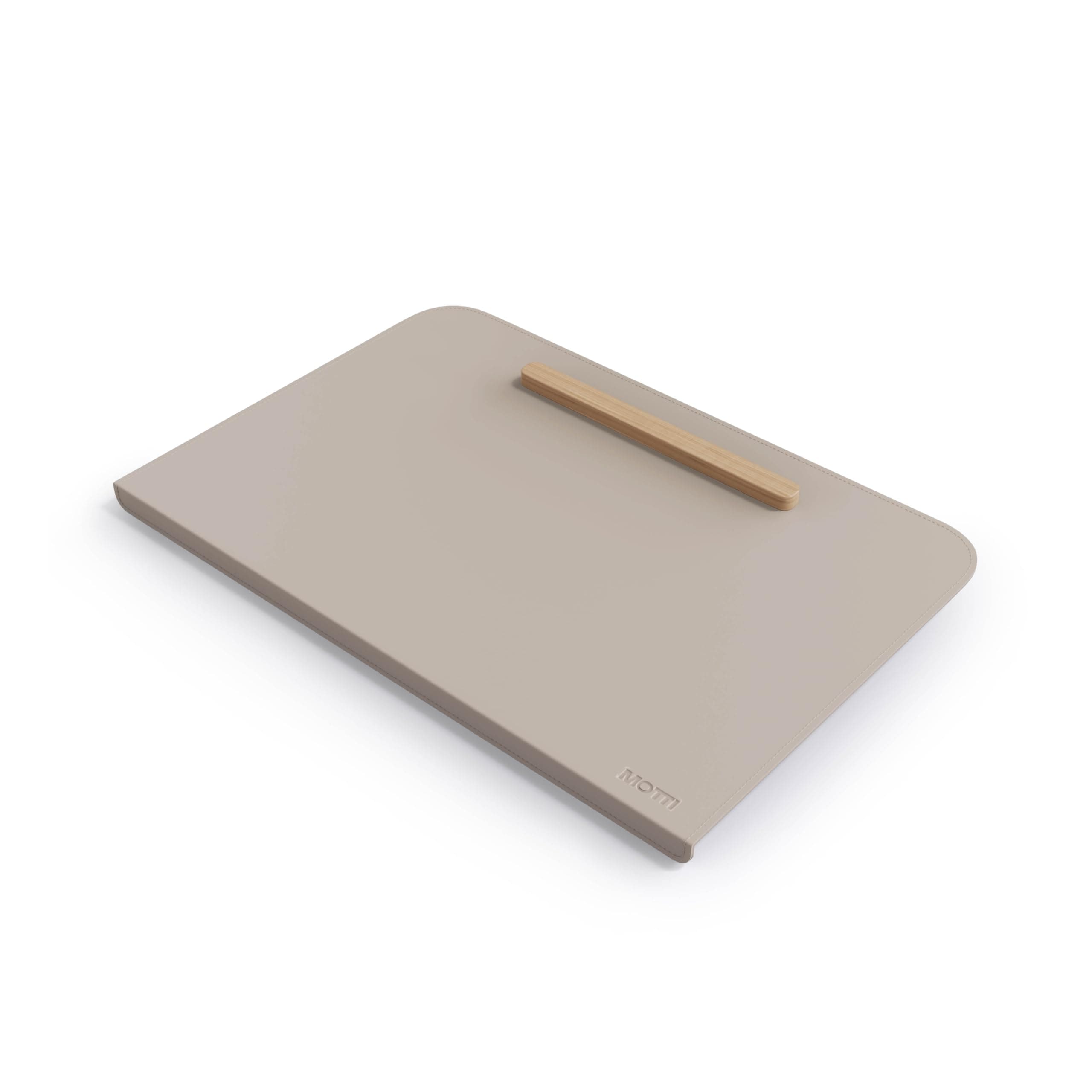 マグネット対応デスクマットセット グレージュ マグネット内蔵の天然木ブックエンド付き 水や汚れにも強い お手入れ簡単 73442