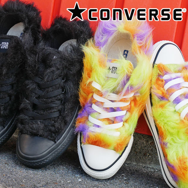 コンバース メンズ レディース スニーカー オールスター ファーリー OX 靴 マルチ 31306730 ブラック 31306731 カジュアルシューズ ファー付き モコモコ ふわふわ ローカット 送