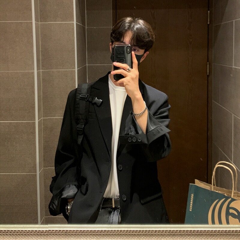 スーツ メンズ 春秋 高級感 トレンド シングルブレザー カジュアルジャケット