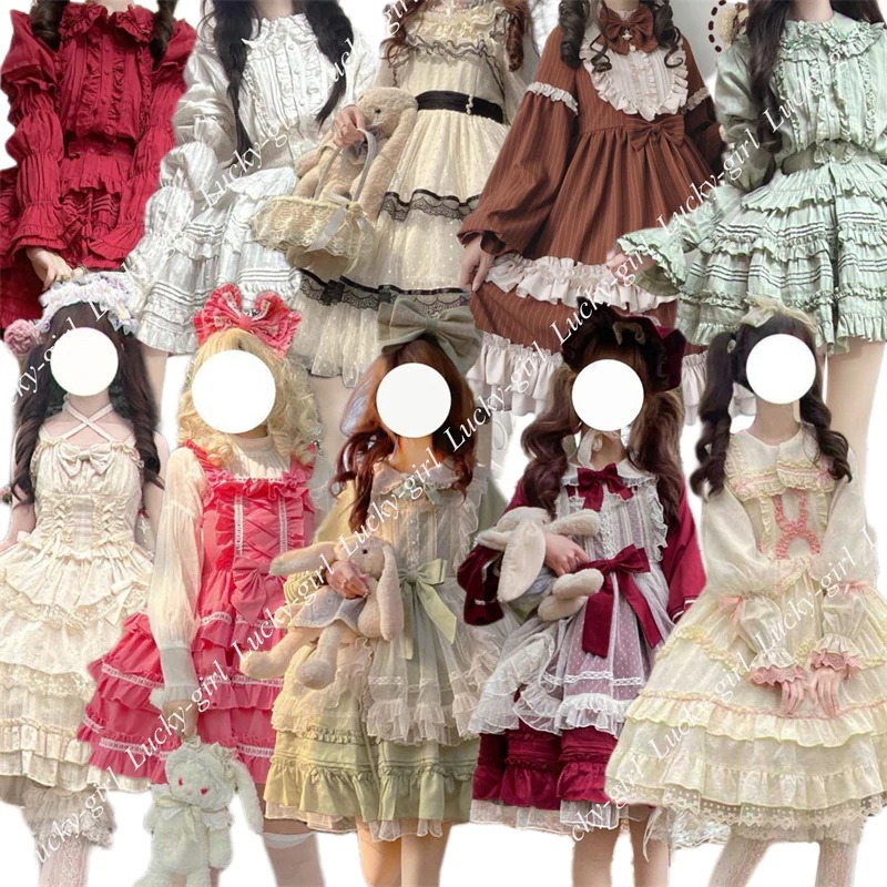 Qoo10最安値 2024新追加 春夏秋 レディース かわいい ワンピース レース コスプレロリータウメイド服 ゴスロリ 洋服 貴族風 学園祭 文化祭 ハロウィーン 仮装