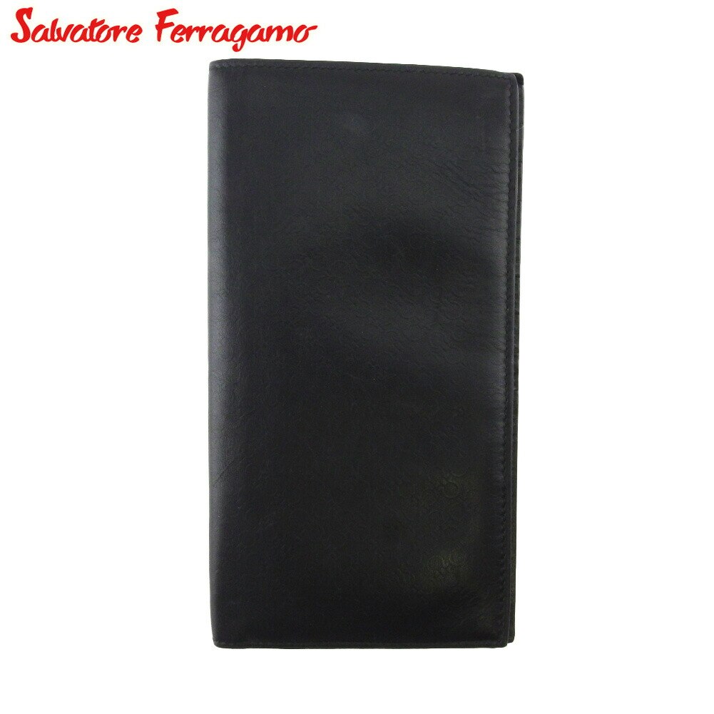 長札入れ 札入れ ガンチーニ柄 メンズ ブラック 中古