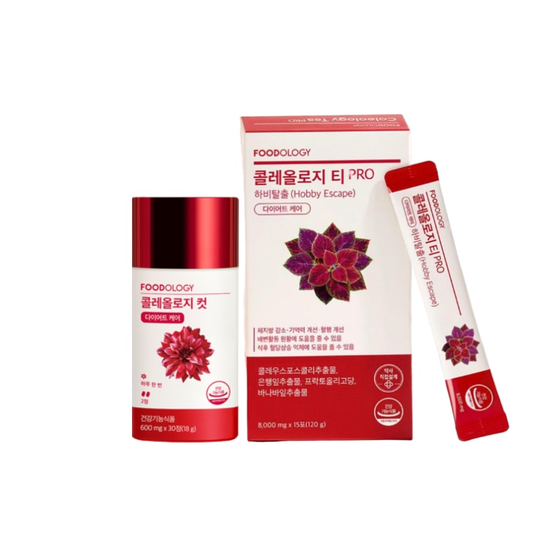 [1+1] コレオロジーカット 30錠 + コレオロジーティー プロ 15パック 赤いボトル 赤い飲み物 体脂肪減少 ダイエット