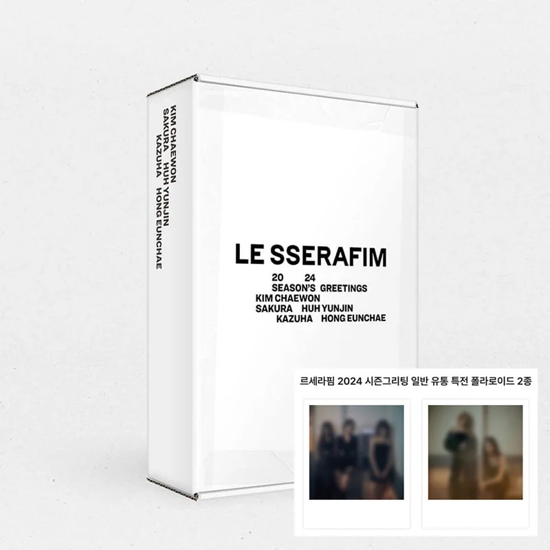 [MEGA] 【特典】LE SSERAFIM - 2024 SEASONS GREETINGS (PHOTO CARD SET) シーグリ / カレンダー / シーズングリーティング 当店特典