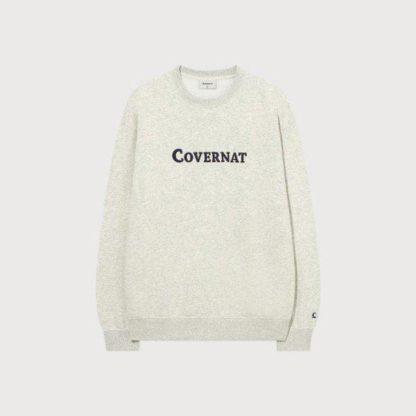 長袖Tシャツ JQS CO2503CR01-OT センターロゴ スウェットシャツ オートミール