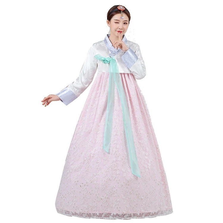 14色展開　韓国服　韓国ドレス　韓服宮廷風チマチョゴリ　中国朝鮮族服　上下2点セット/ステージワンピース　撮影演出舞台服 韓流ドレス朝鮮族服　学園祭コスプレ衣装　普段着　イベント 　コスチューム　新品