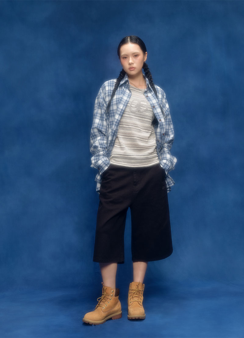 【AS"ON】 BLACK BURMUDA PANTS 正規品