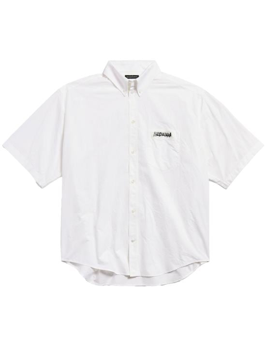 BALENCIAGA Men Long Tops 857810 TRM28 9000 WHITE
