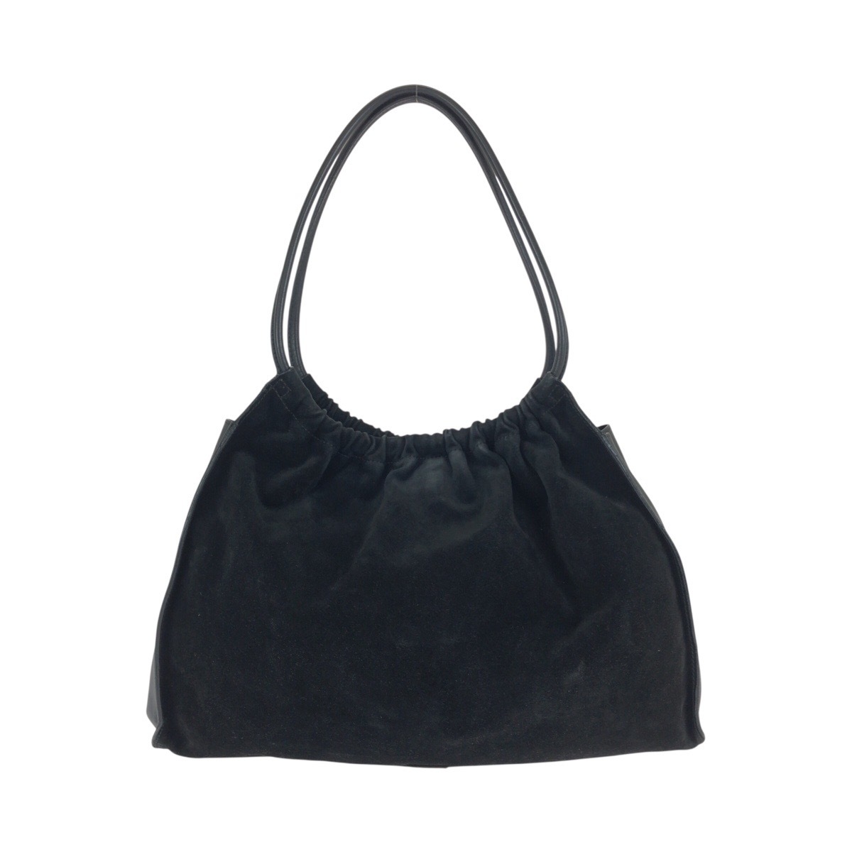 美品 ブラック 黒 シルバー金具 スウェード 001 4332 ショルダーバッグ トートバッグ レディース 602171