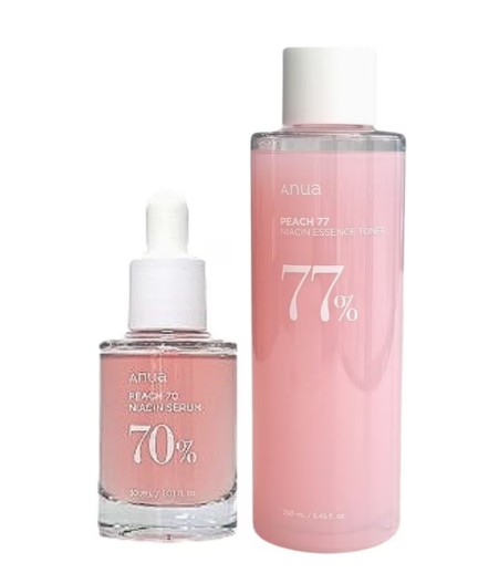 PEACH桃 ナイアシン スキン+ナイアシン セラム 化粧水 250ml + セラム 30ml