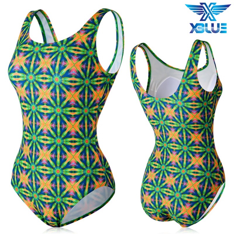 レディースアクアワンピース水着 女性 水泳 耐塩素性 ハイアクティブ 水着 XBL-0021-21