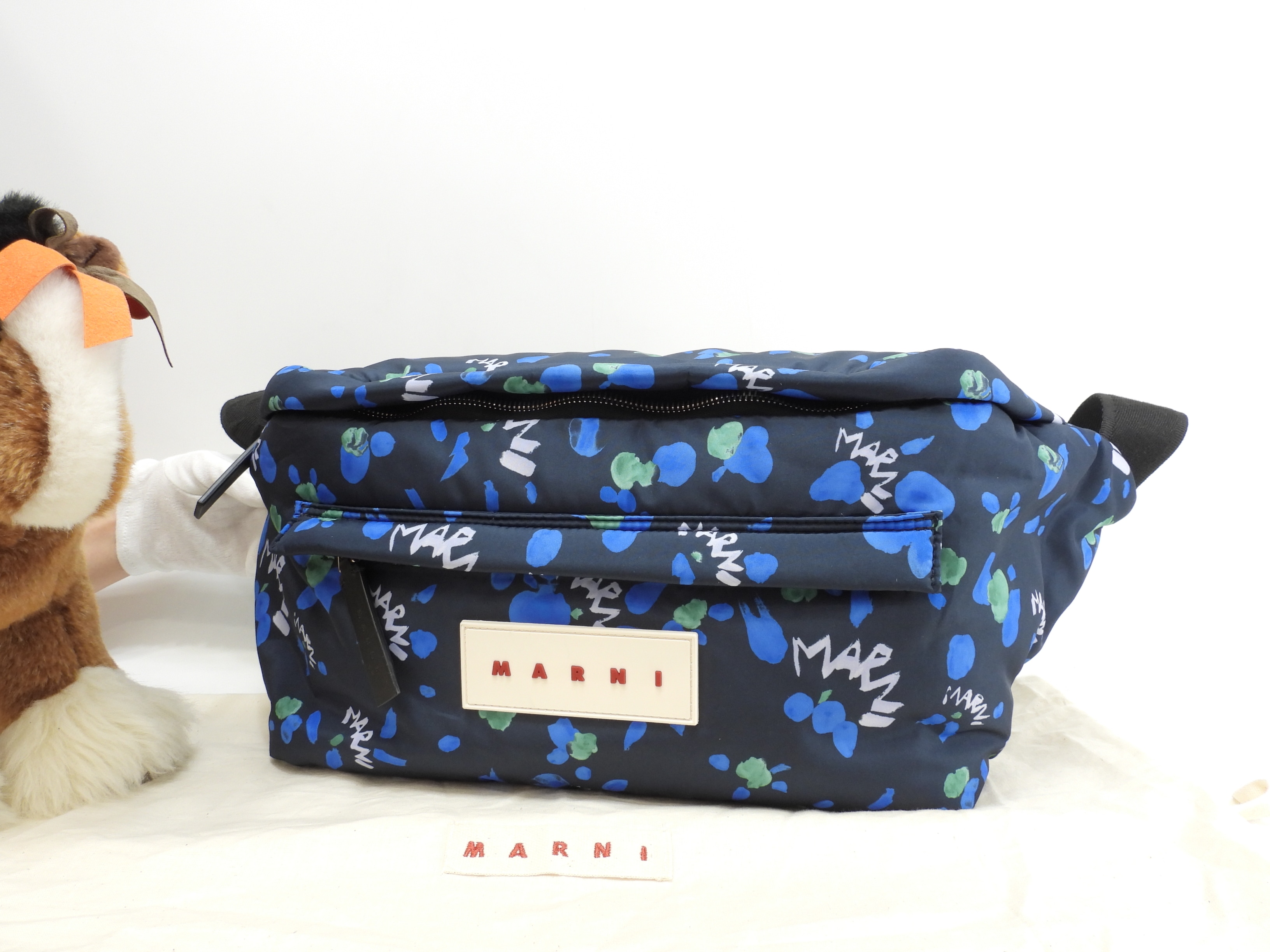 クロスボディバッグ Puff ナイロン紺 バムバッグ 斜め掛けショルダーバッグ 極美品@ 1 32,370円