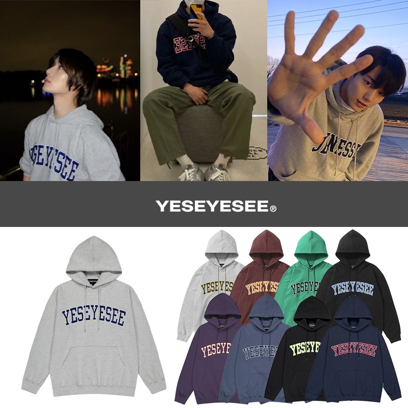 [YESEYESEE] TXTボムギュ着用! 関税なしArch Logo Hoodieアーチロゴパーカー