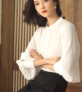 無地長袖ブラウス トップス ブラウス 長袖 綿 光沢 爽やか 大人スタイル 大人可愛い きれいめ シンプル カジュアル 大人 上品 おしゃれ かっこいい レトロ アジアン 大人可愛い 大人女子