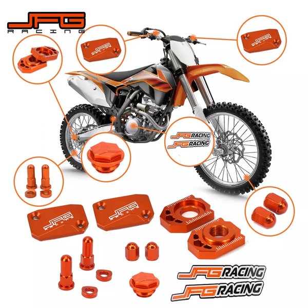 モーターサイクルCNCブレーキクラッチリザーバーカバーセットktm sx sxf xc xcf xcw xcfw exc excf 125 150