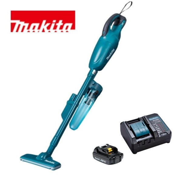 当店だけ！バッテリー充電器も1年保証! マキタ 青 18V コードレス 掃除機 カプセル式 CL180FDZ サイクロンアタッチメント 軽量バッテリー コンパクト充電器 DC18WC