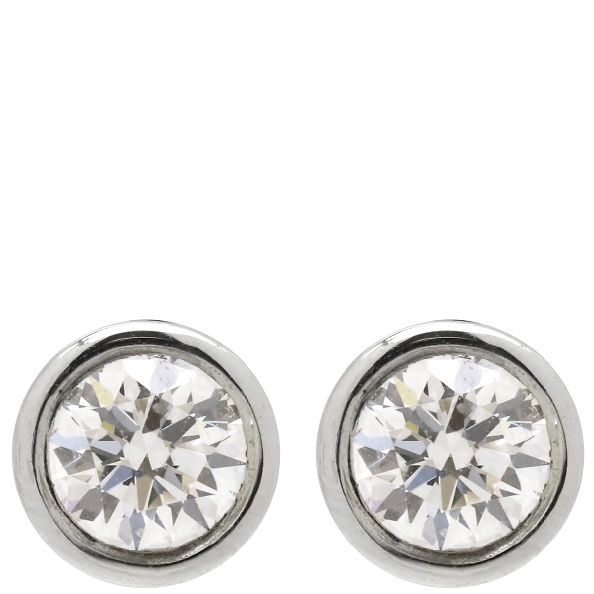 ティファニー Tiffany & Co ピアス バイザヤード Pt950 ダイヤモンド プラチナシルバー T＆Co. エルサ ペレッティ1P ダイヤ 【中古】