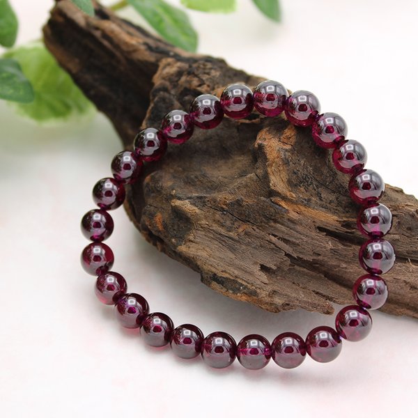 天然石 ロードライトガーネットブレスレット インド産 7mm 25珠 AAA 内周約15.5cm 10,804円