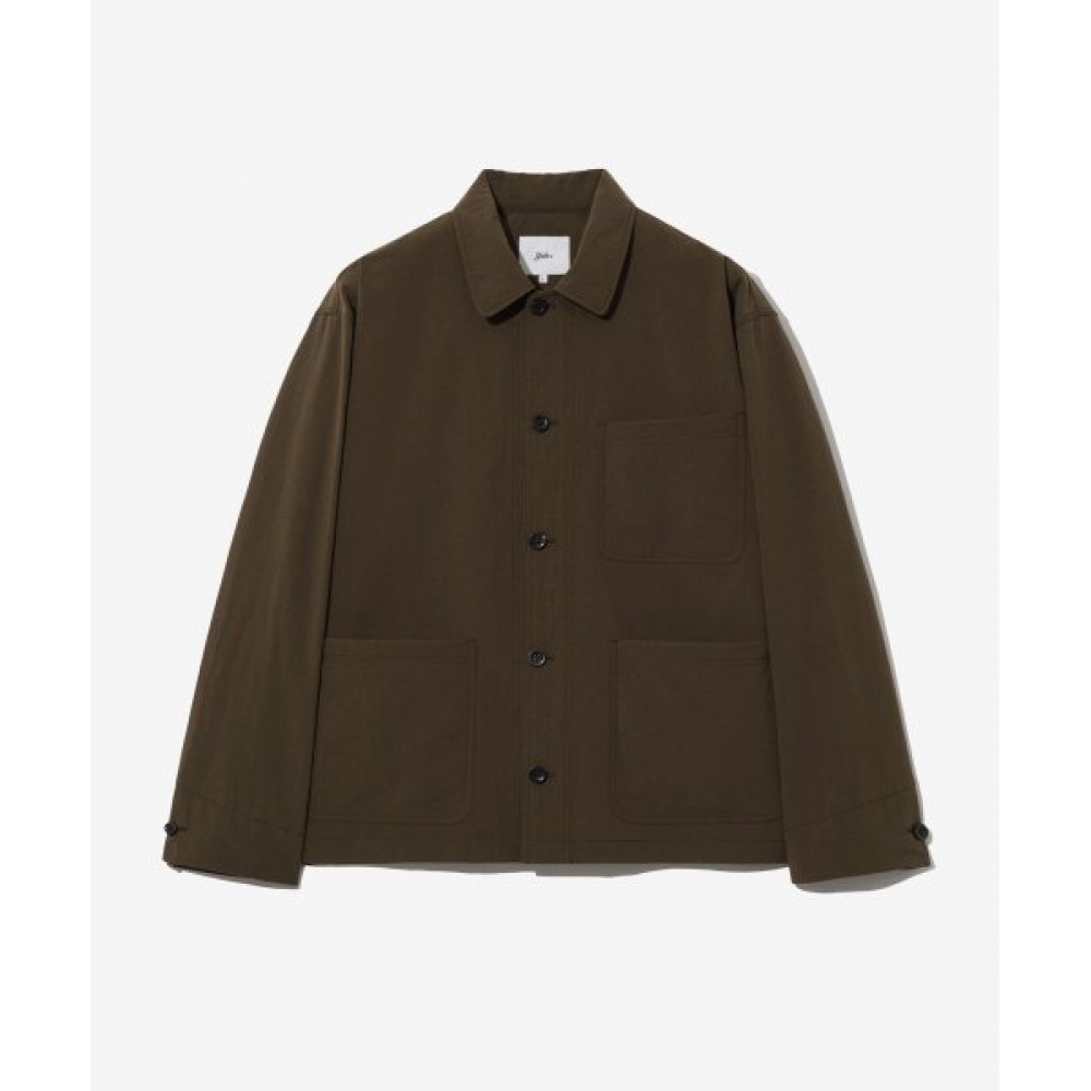エールナイロンオックスフォード W/R フレンチワークジャケットブラウン