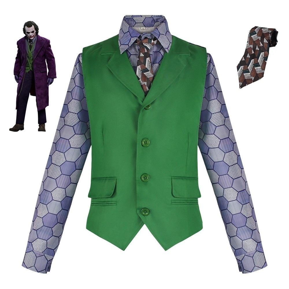 ハロウィーンピエロ服バットマンダークナイトヒースレジェピエロコスプレ衣装
