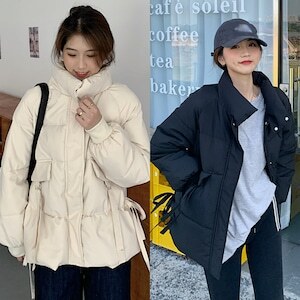 【送料無料】レディース 2カラー ダウン ジャケット ミディアム丈 ショート丈 アウター