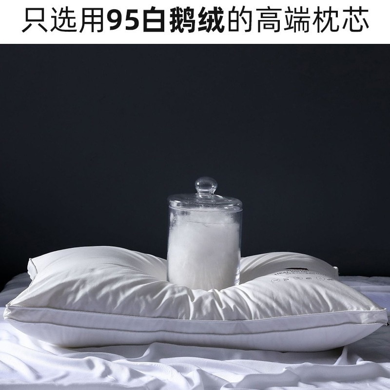 ロシアのホテルガチョウの羽毛枕芯抗菌雲の寝心地95%白ガチョウの羽毛枕