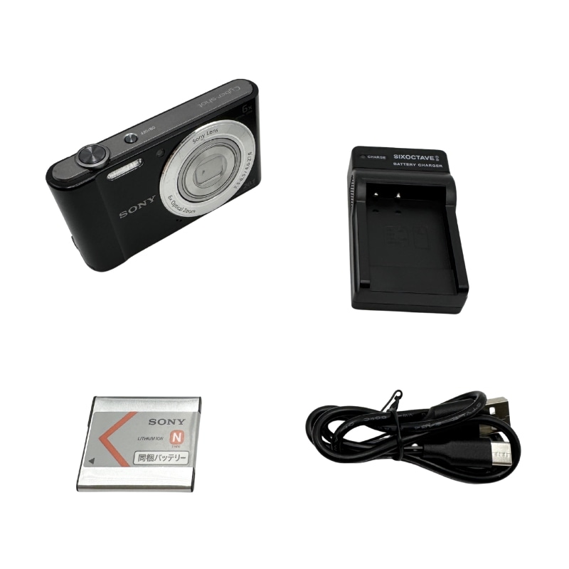 【中古 動作確認済】 SONY デジタルカメラ Cyber-shot W810 光学6倍 ブラック DSC-W810-B