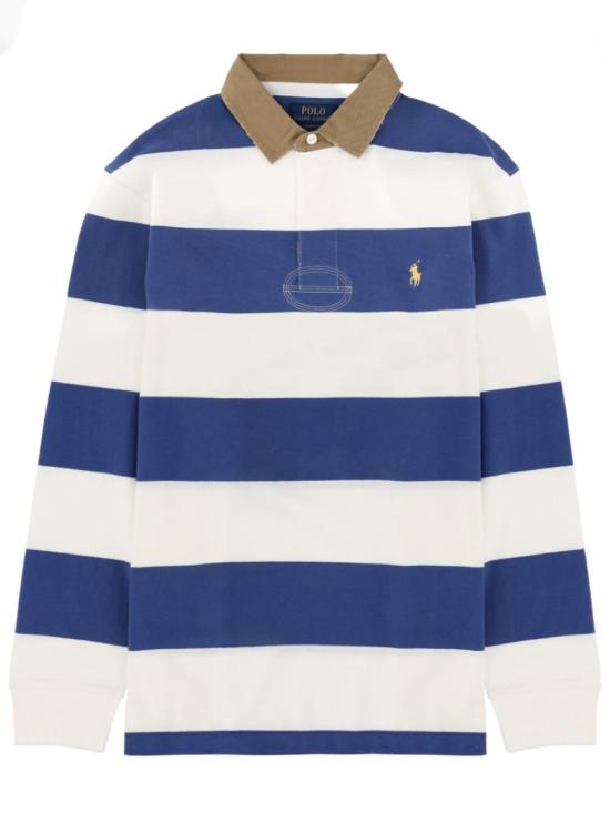 POLO RALPH LAUREN Men Polo Shirts 710P05317 002OLDROYAL TROPHYCREAM Blue