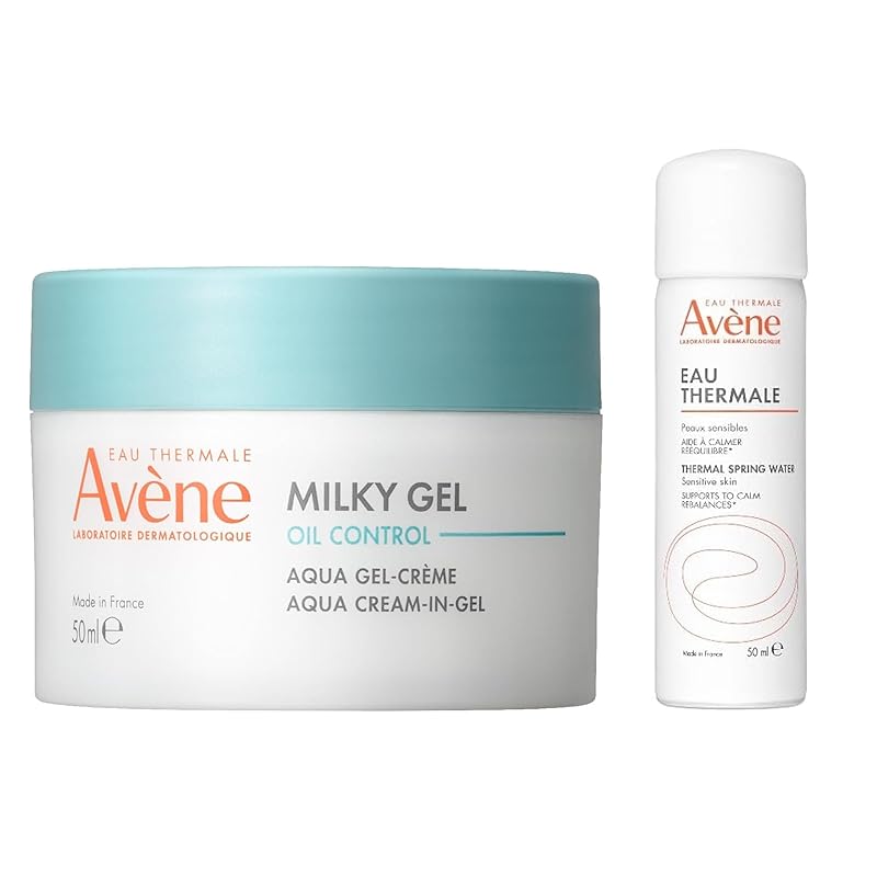 アベンヌ(Avene) 限定セット ミルキージェル オイルコントロール 50mL ＋ アベンヌウォーター（J）キット オールインワン ジェル・リキッド状 無香料 デリケート 毛穴 皮脂