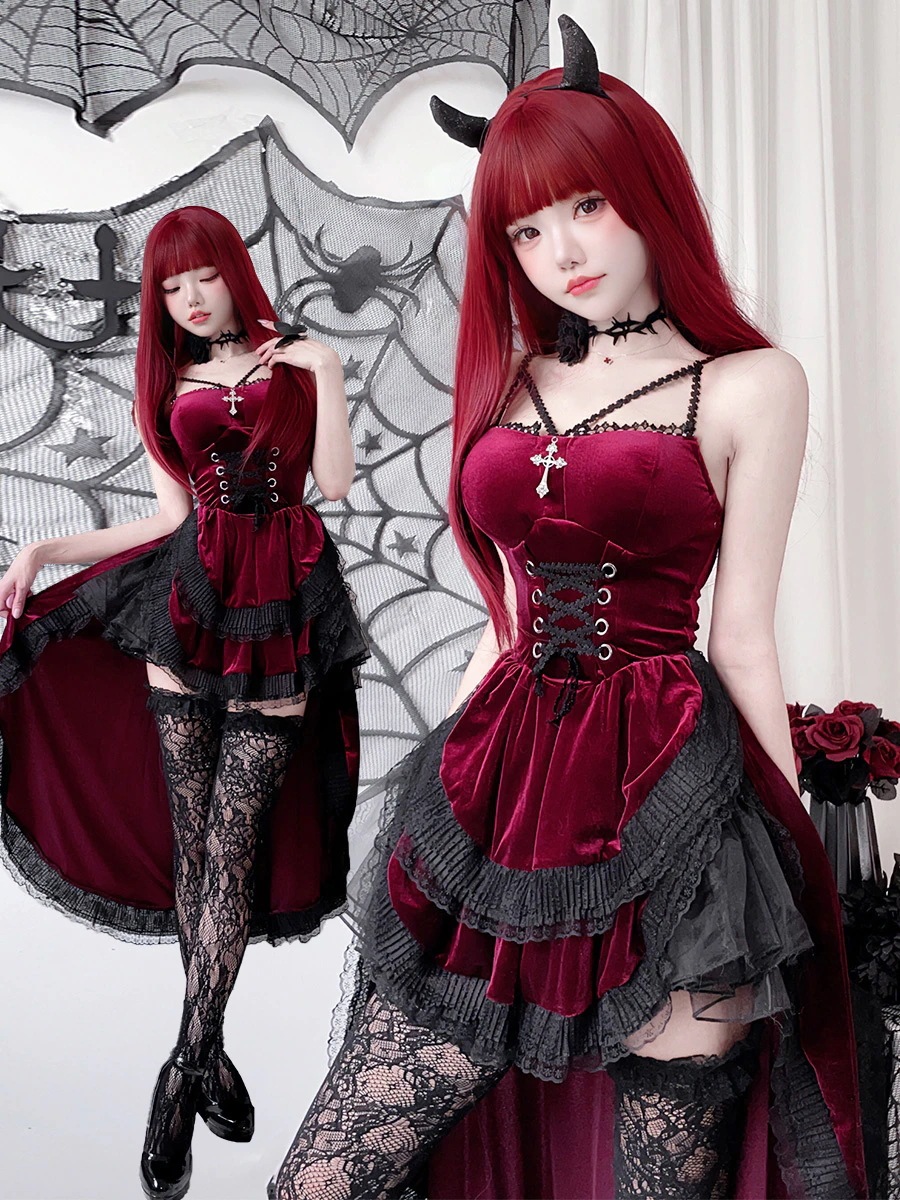 2024新型メイド服 クラシック 定番 かわいい ワンピース 洋服 仮装 吸血鬼 シスター服 コスチューム ドレス セクシー ロリータ パーティー 誕生日 コスプレ 学園祭 文化祭 ハロウィン コスプ