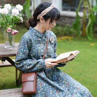 日系砕花女装甘いロングタイプのベルベットは綿麻ワンピース森系文芸復古綿服コート冬を厚くした