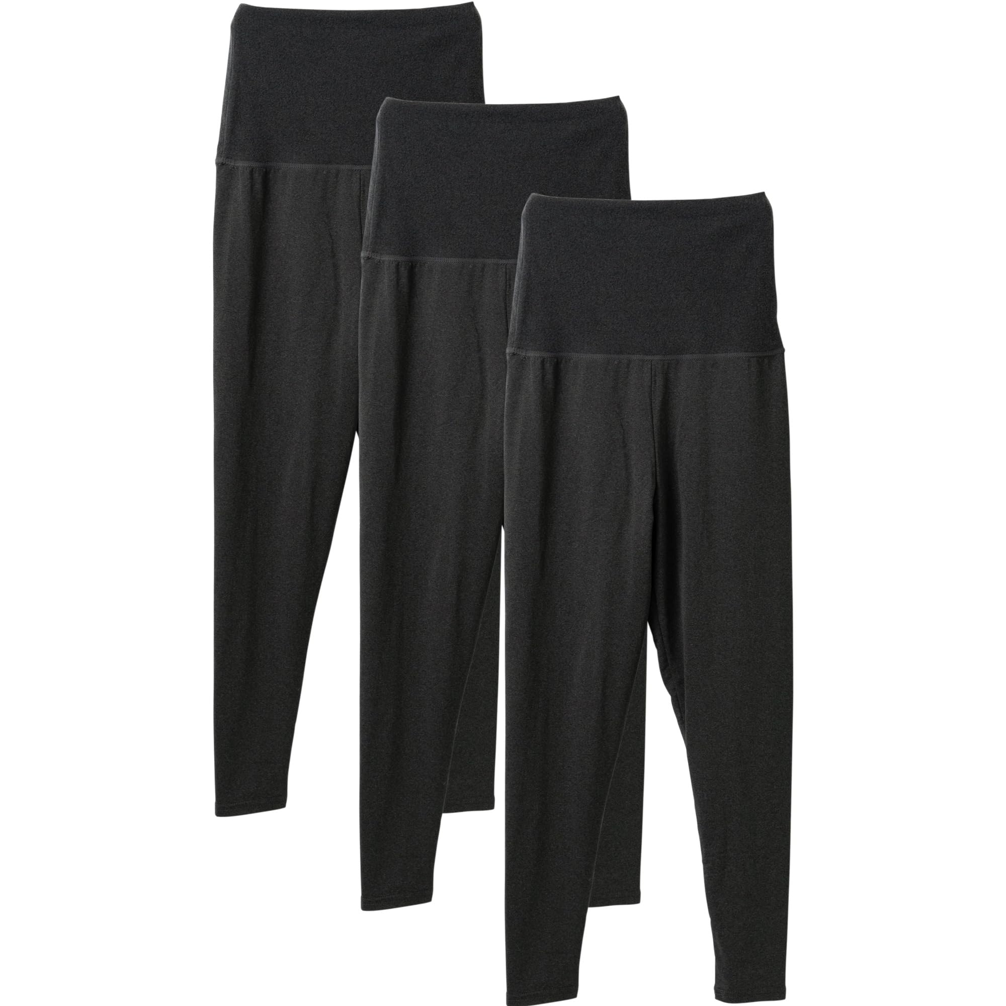 [白鷺ニット] おなかポンポン 裏起毛 腹巻付きパンツ 9分丈 レギンス レディース 秋冬 防寒 お腹生地二重 暖かい 締め付けない K5976X-R (LL, チャコールグレー3枚)