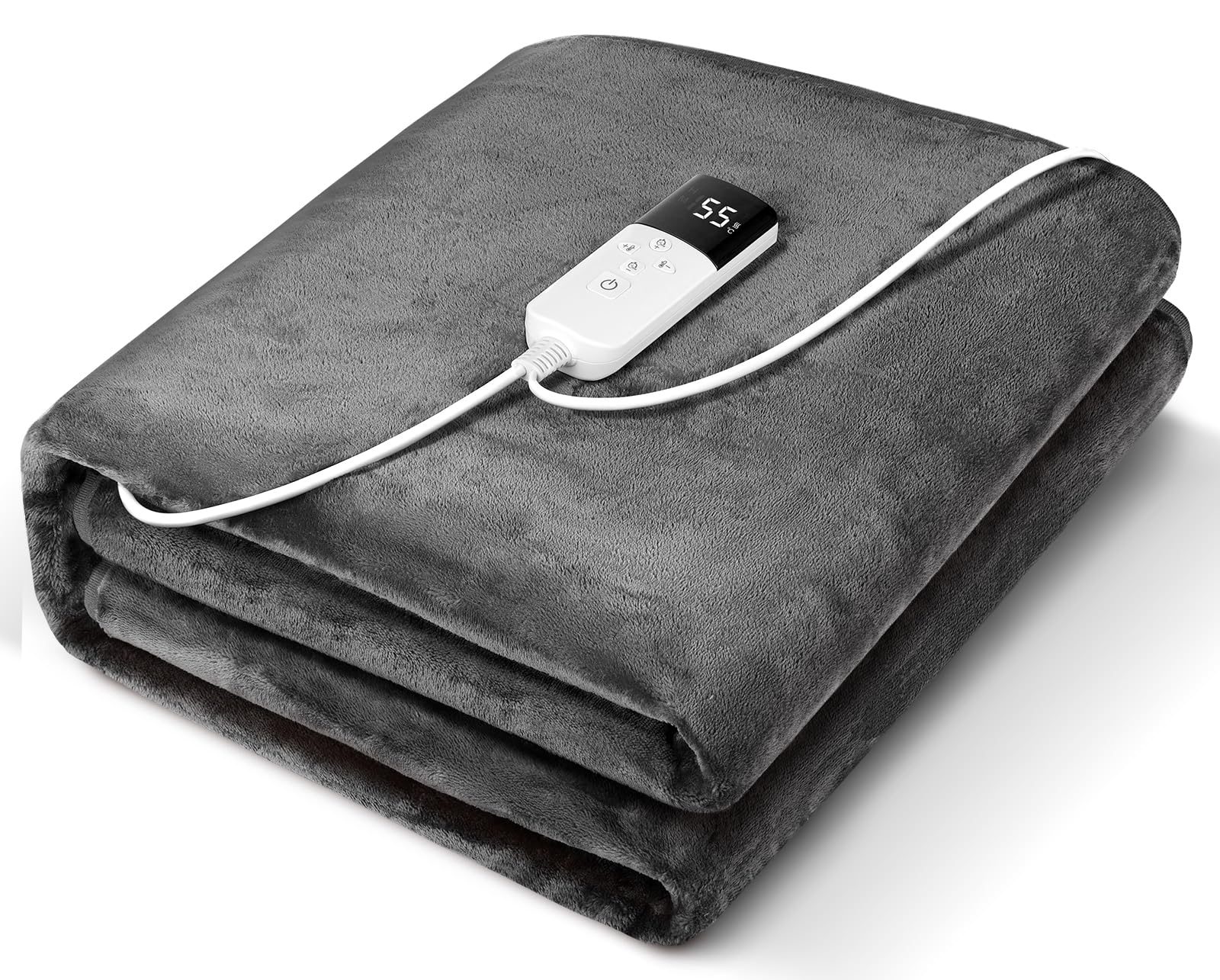 AooDen 電気毛布 敷き 洗える 160×80cm 無段階温度調節 1-12時間タイマー 電気敷き毛布 シングル 厚手生地 毛玉なし 省エネ 丸洗い可 ダニ退治 防寒対策 暖房器具 PSE認証済み