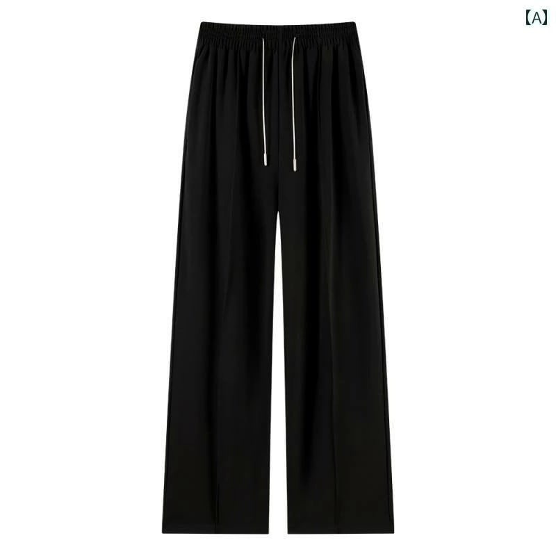 ワイド パンツ ダンス スポーツ 動きやすい レディース 女性用 ファッション ハイウエスト ストレート ブラック カジュアル 女性用 春秋 スリム ドレープ フロア レングス
