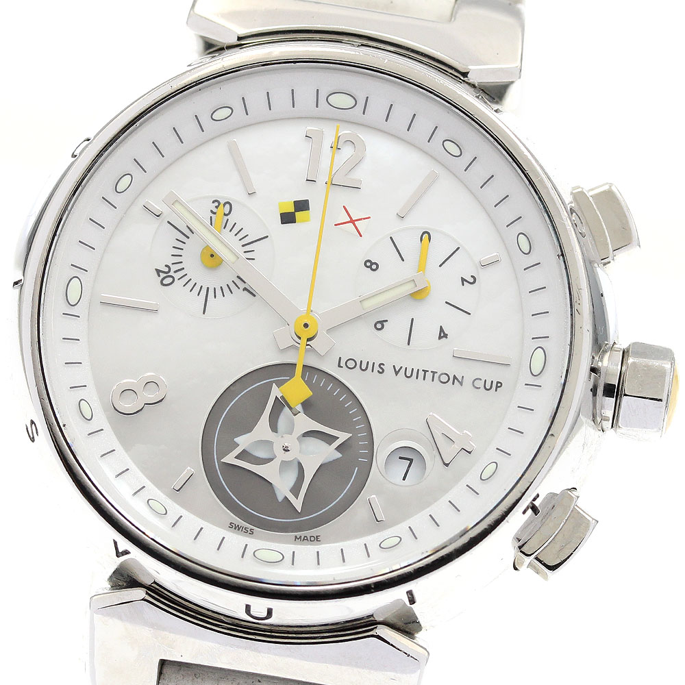 ルイ・ヴィトン LOUIS VUITTON Q132C タンブール ラブリーカップ クロノグラフ クォーツ レディース _945000【中古】