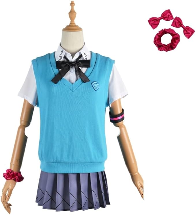初音ミク コスプレ衣装 髪飾り付き 16th Anniversary MIKU はつね 制服 全セット コスチューム 可愛い 撮影 レディース クリスマス ハロウィン 学園祭コスチューム