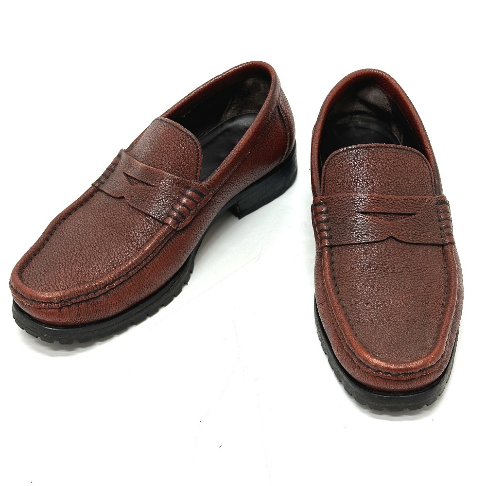 a.testoni ア・テストーニ ローファー レザー ブラウン