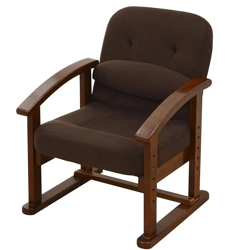 座椅子 座敷用椅子 高座椅子 (高さ調節/腰当て/リクライニング/折りたたみ/防幕) こたつ用 完成品 モカブラウン KMZC-55(MBR)BB