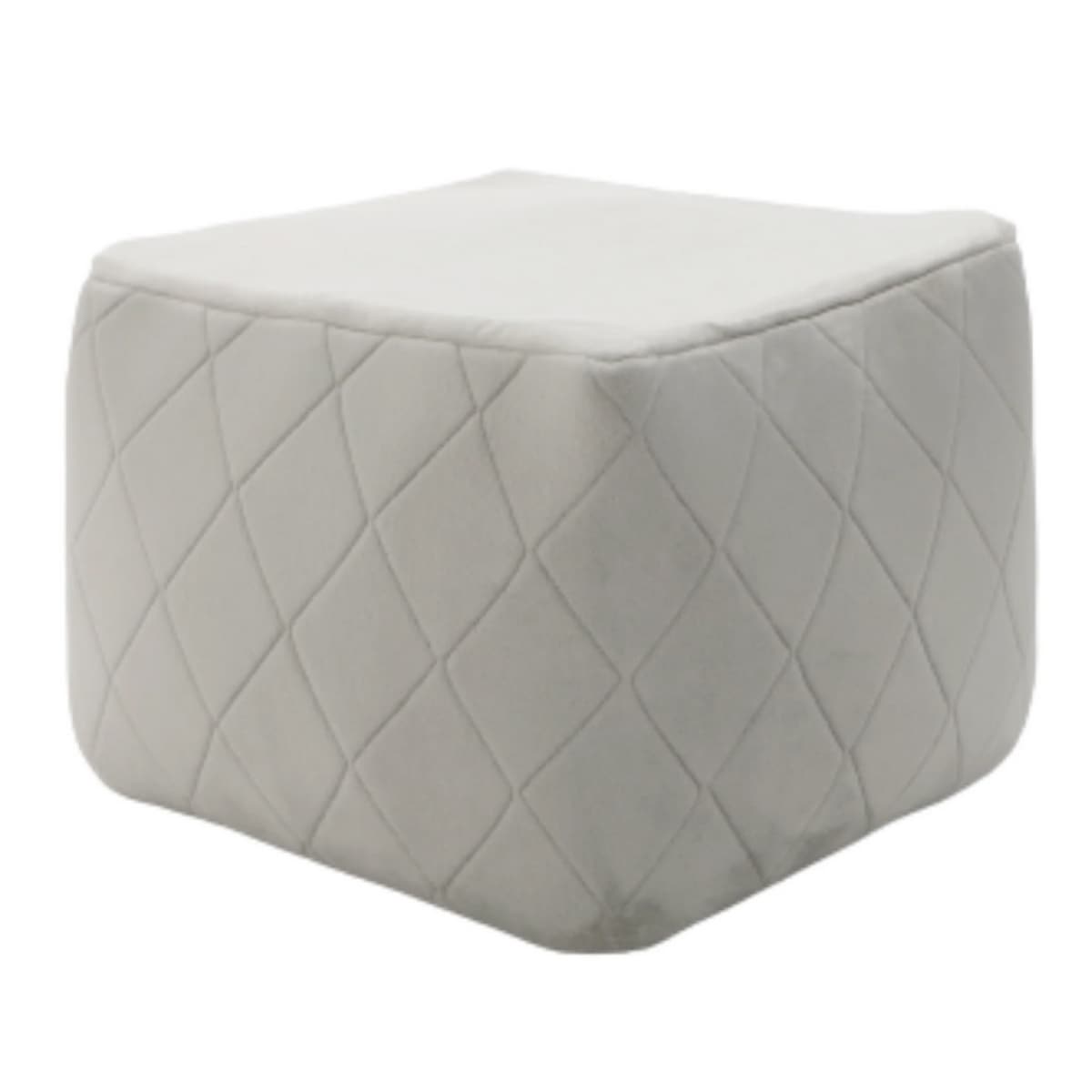 【I】セルタン ダイヤモンドキルト ビーズクッション QUBE 四角 XLサイズ グレー クッション ビーズ キューブ 【受注生産品】