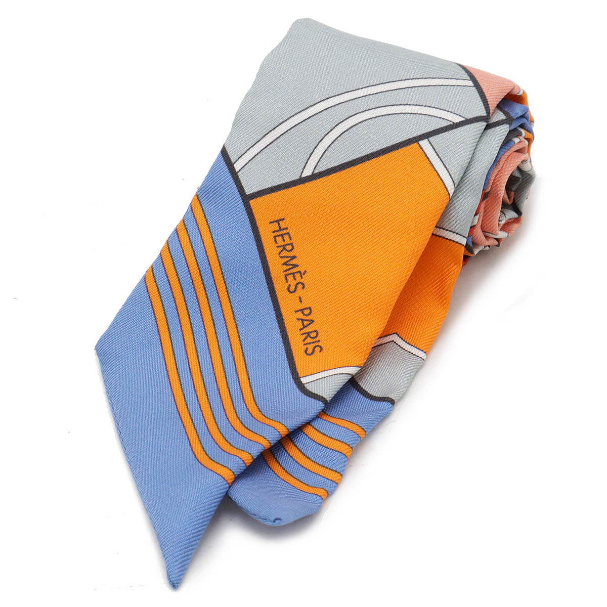 TWELL ツイリー ツイル トゥイリー スカーフ HERMES SPORT エルメススポーツ シルク100% ピンク ブルー マルチカラ