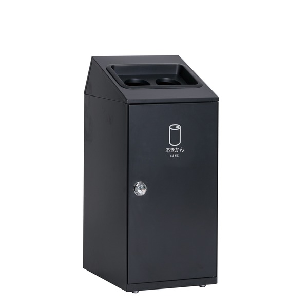 TERAMOTO(テラモト) ニートSLF あきかん用 アーバングレー 47.5L 丸穴 (スチール製ゴミ箱)