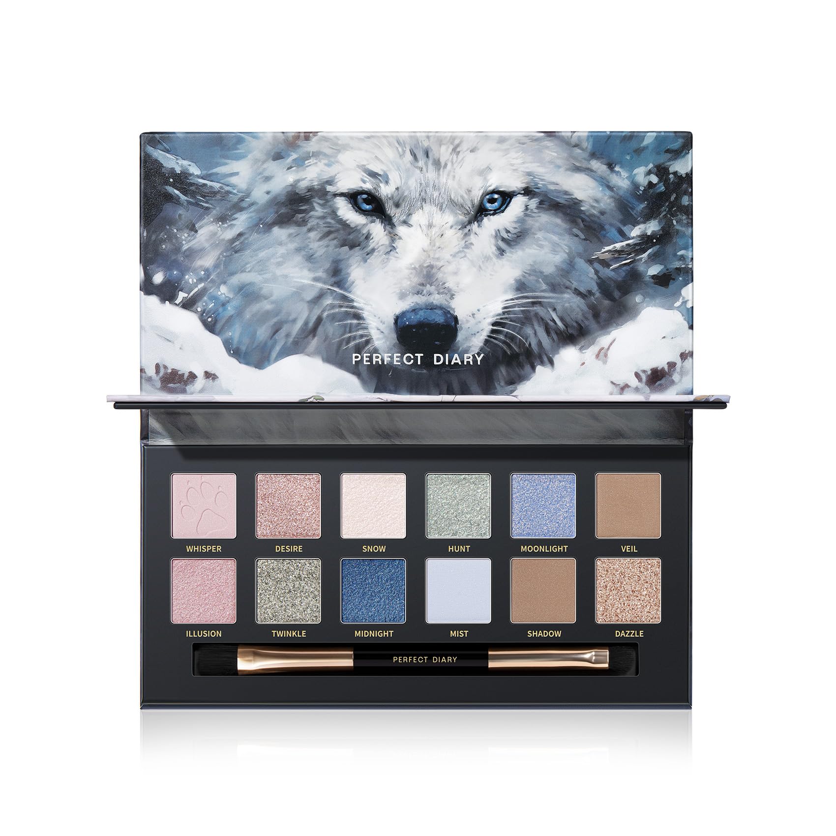 PERFECT DIARY パーフェクトダイアリー 動物アイシャドウパレット 人気アイメイク 高発色＆高密着 メイクパレット(1.2gx12色)