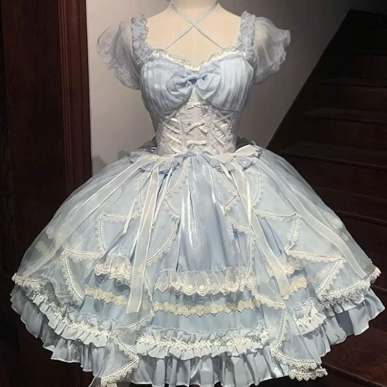 甘くてかわいい重業界のロリータ猫ガラス化されたファンタジーロリータガールハイエンドプリンセスドレス女性ワンピースドレスドレス