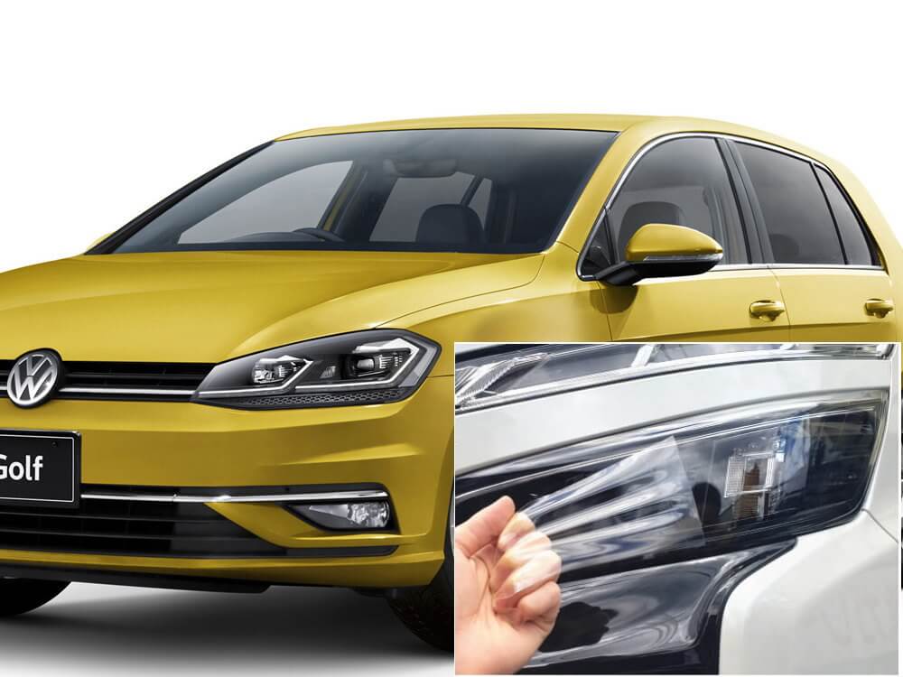 ヘッドライトプロテクションフィルム (ワーゲン ゴルフ 7.5) 車種専用 カット済み 左右セット ヘッドライト保護 フォルクスワーゲン用
