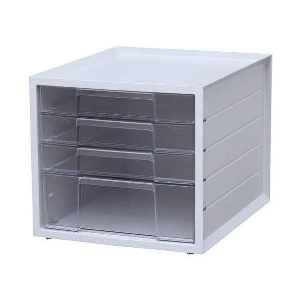 (まとめ）アイリスオーヤマ レターケース4段 LCJ-4D ホワイト(×5セット)